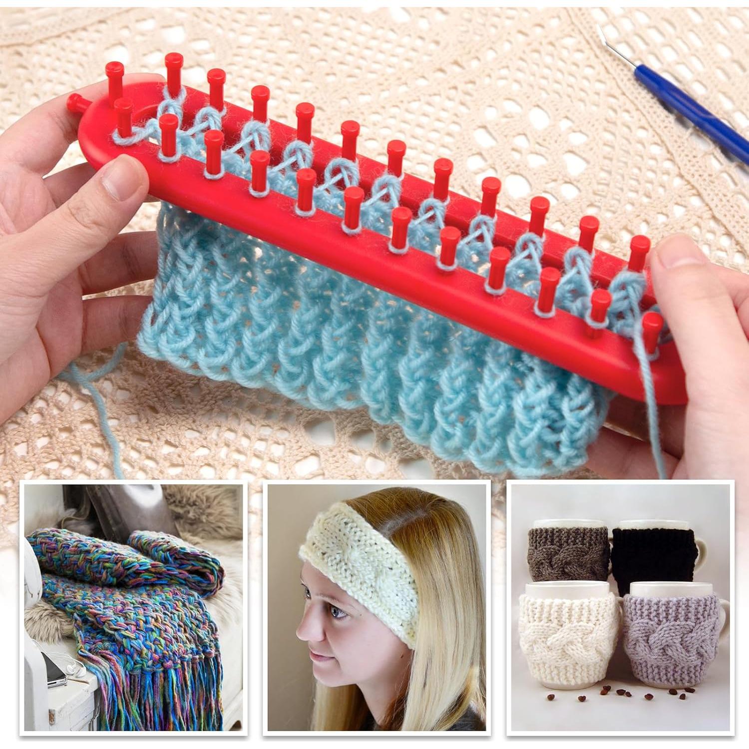 Juego de Telar de Tejer VGOODALL 18PCS con Ovillos de Hilo