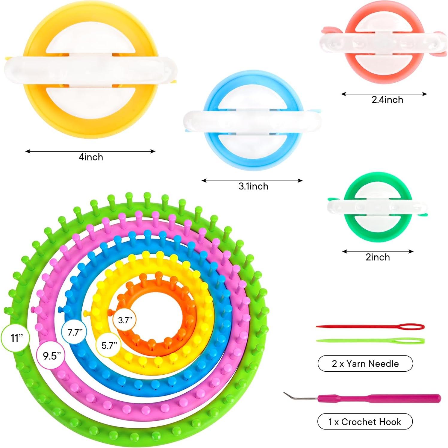 Juego de Telar de Tejer Redondo MCPINKY 12 Piezas