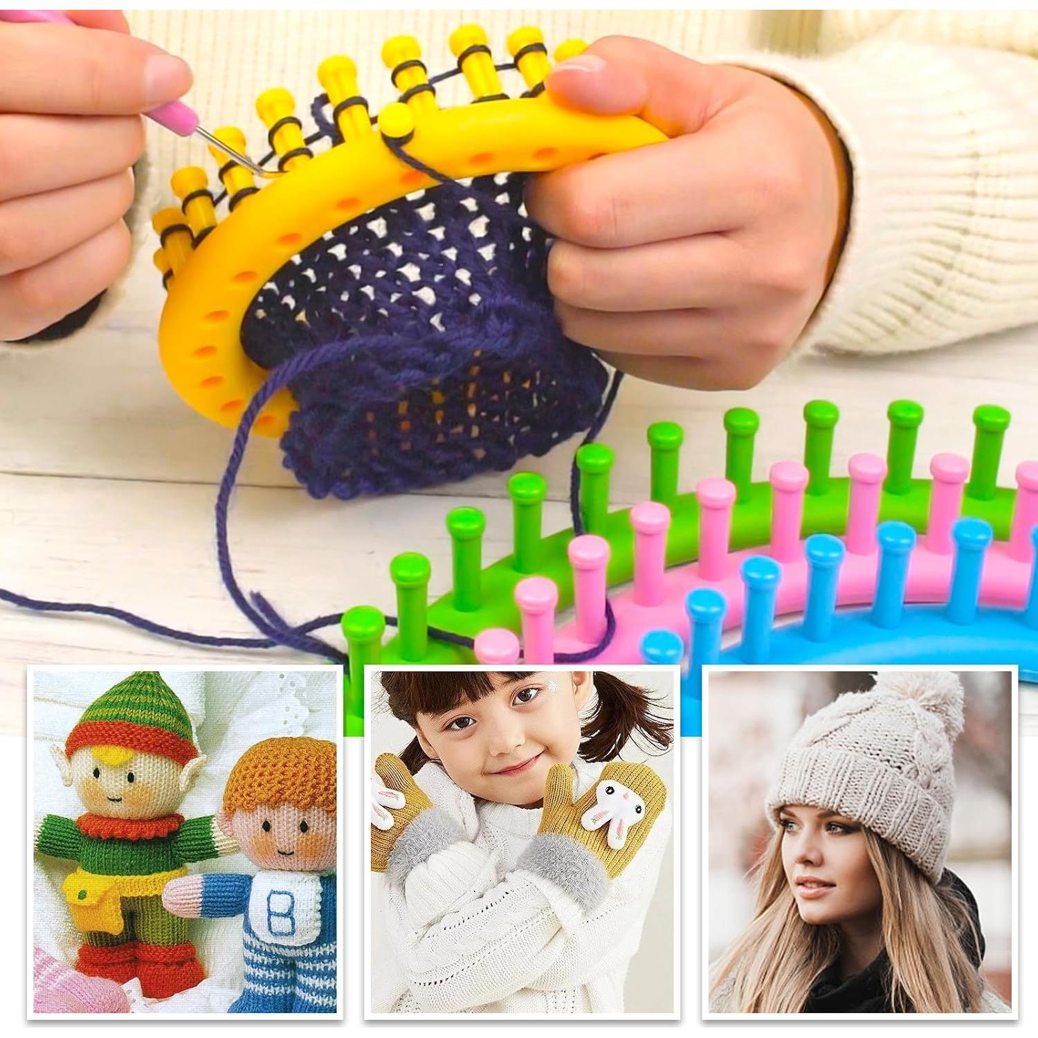 Juego de Telar de Tejer Redondo MCPINKY 12 Piezas