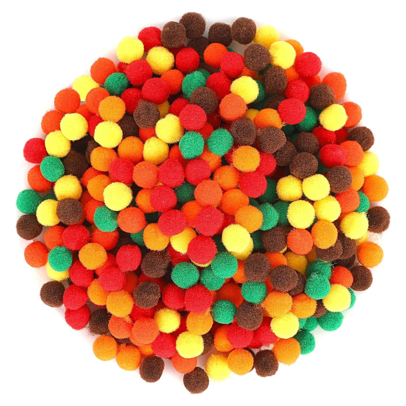 Bolas de Pom Poms Otoñales SEPGLITTER 1000 Piezas 1 cm