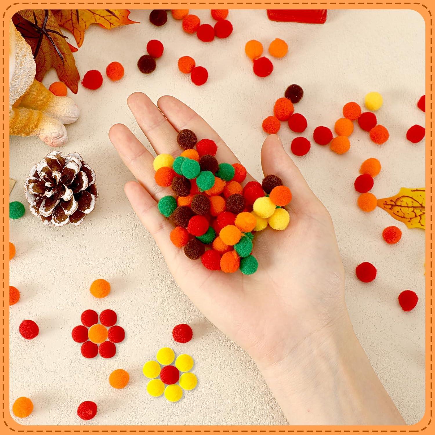 Bolas de Pom Poms Otoñales SEPGLITTER 1000 Piezas 1 cm