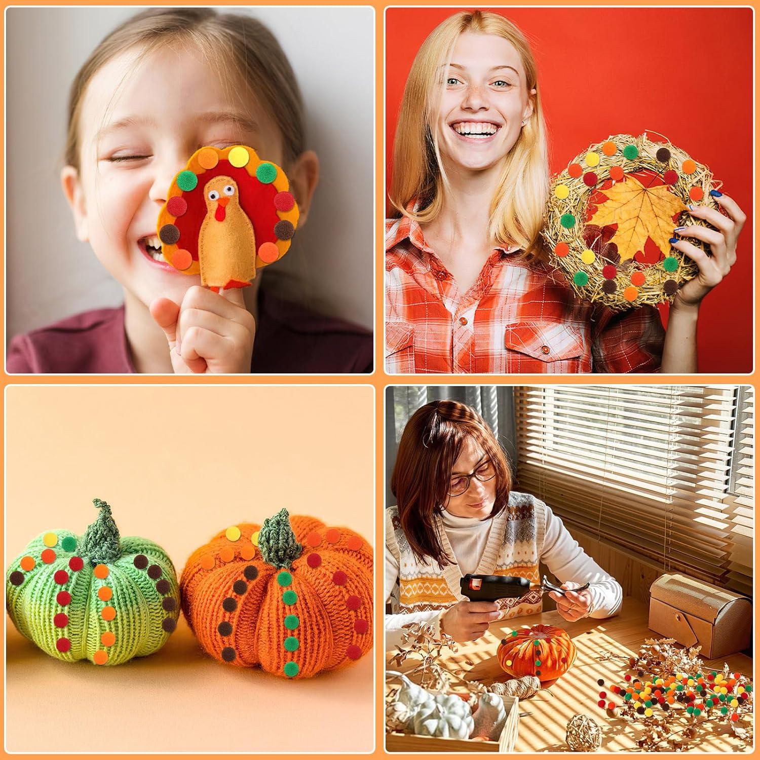 Bolas de Pom Poms Otoñales SEPGLITTER 1000 Piezas 1 cm