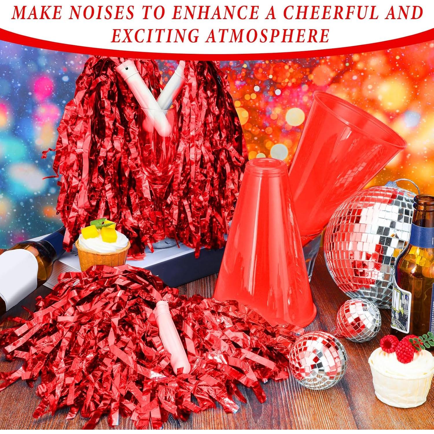 Set 24 Pcs Accesorios de Animación Sosation - Megáfono y Pompones