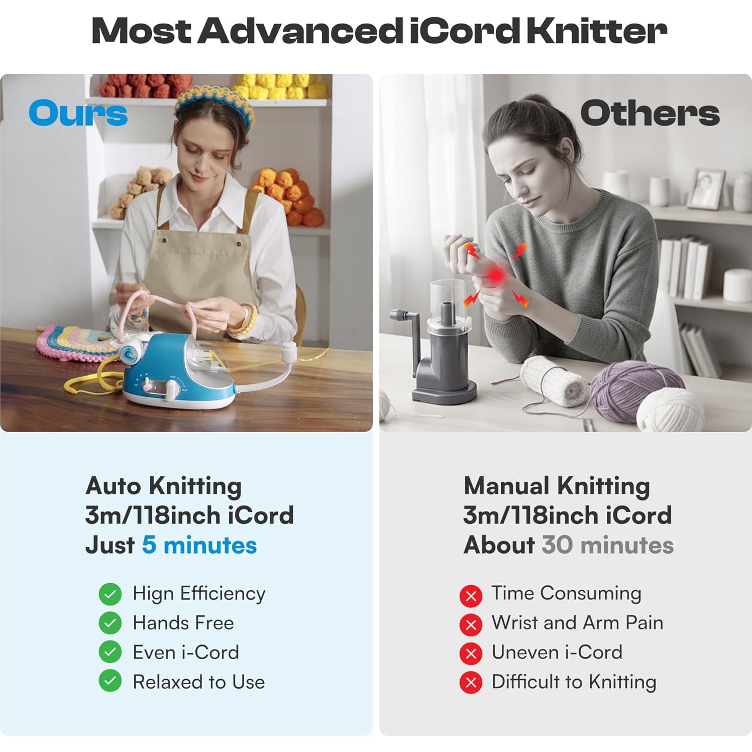 Máquina de Tejer i-Cord Automática Caydo KC-PRO 60cm/min