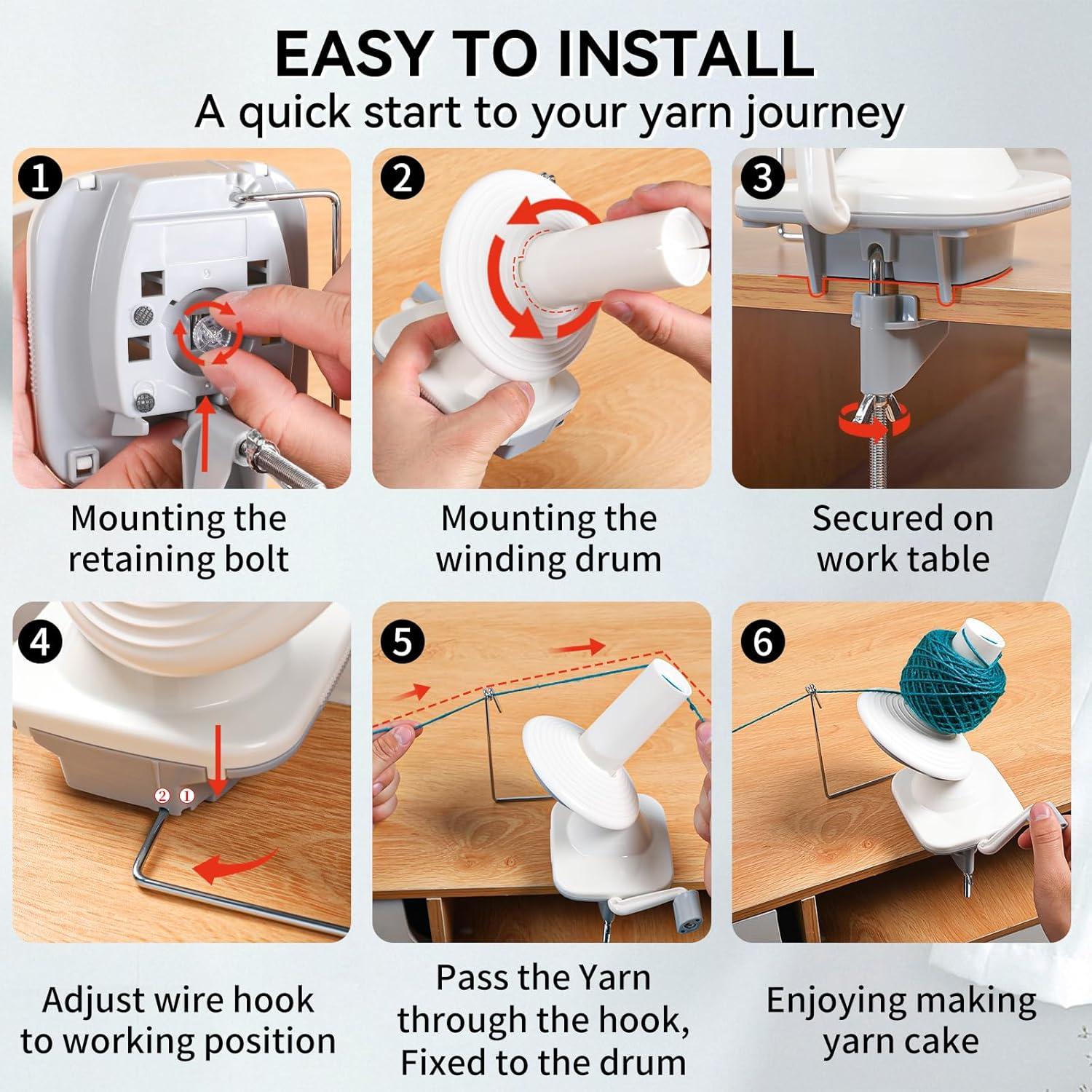 Hacedor de Ovillos de Hilo SPEENSUN 3.5 OZ Blanco-Gris