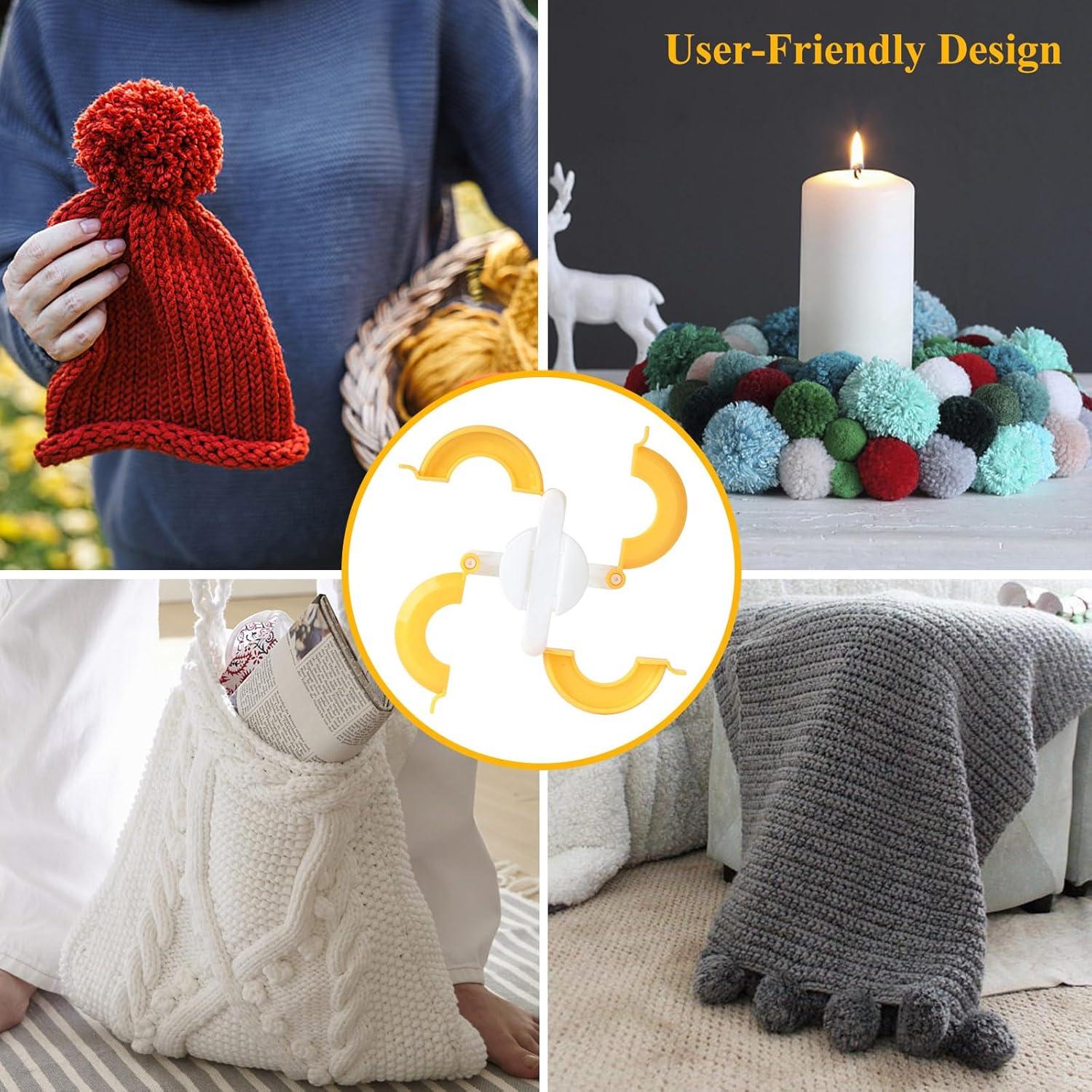 Juego de Telar de Tejer 16PCS LOVEINUSA con Pompones y Hilo