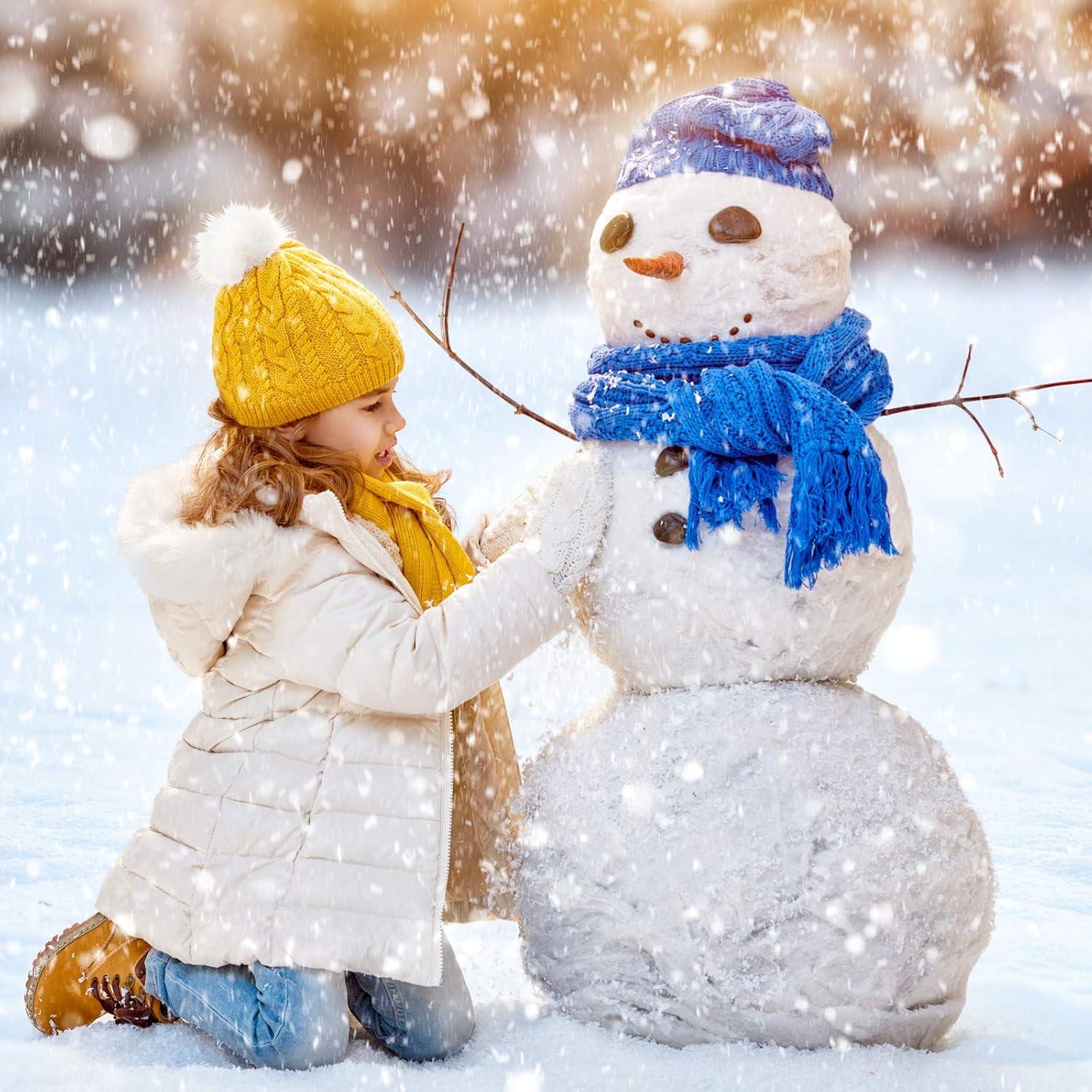 24 Pompones de Piel Sintética Blanca WILLBOND 8 cm DIY