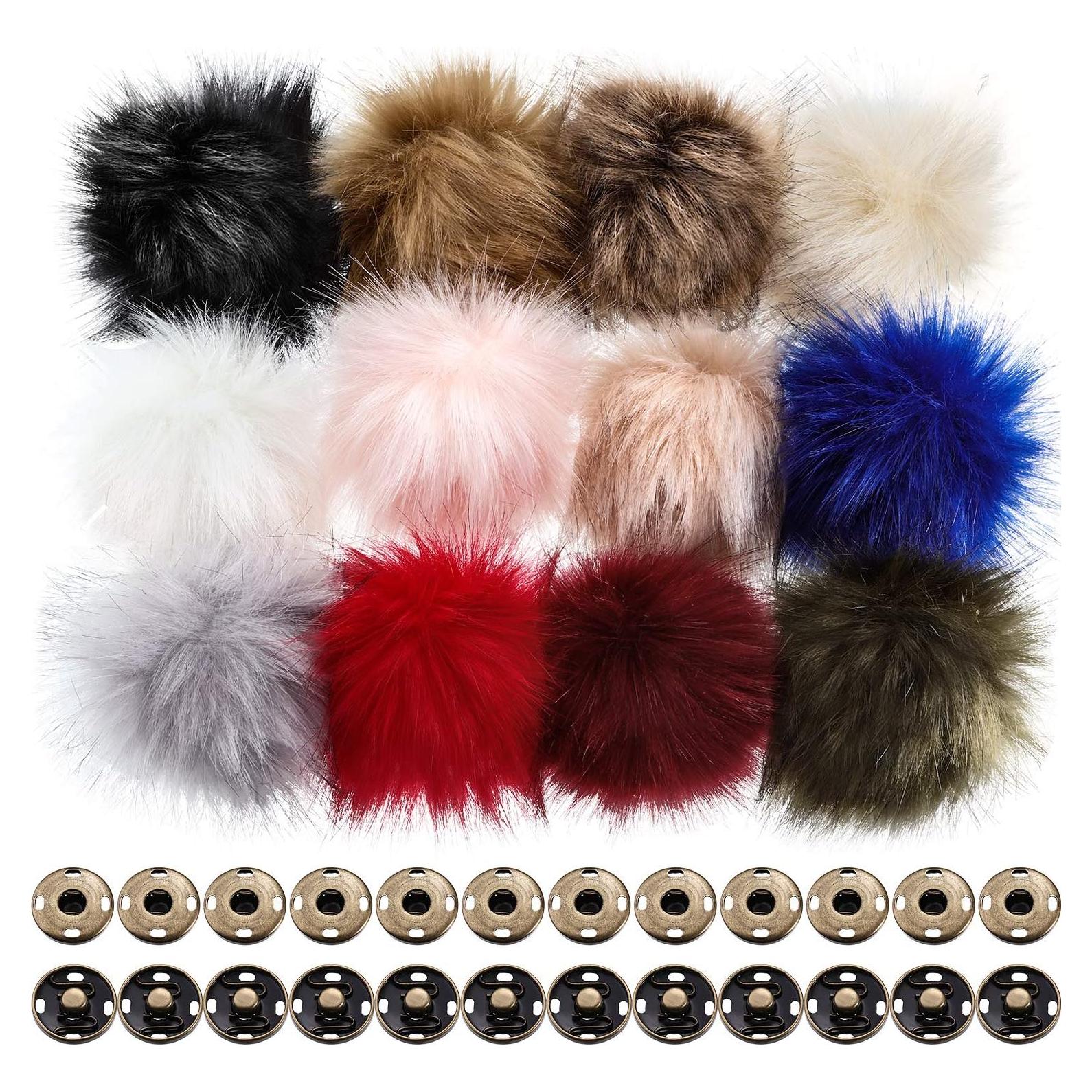 Bolas de Pompón Fluffy Boao 12 Piezas 10 cm Sintéticas