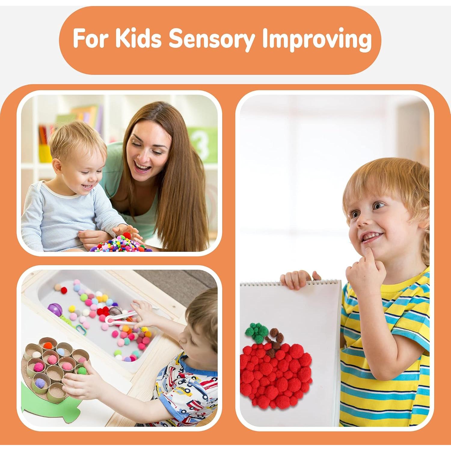 Juego de Pompones Multicolor Caydo 1400 Piezas DIY Manualidades