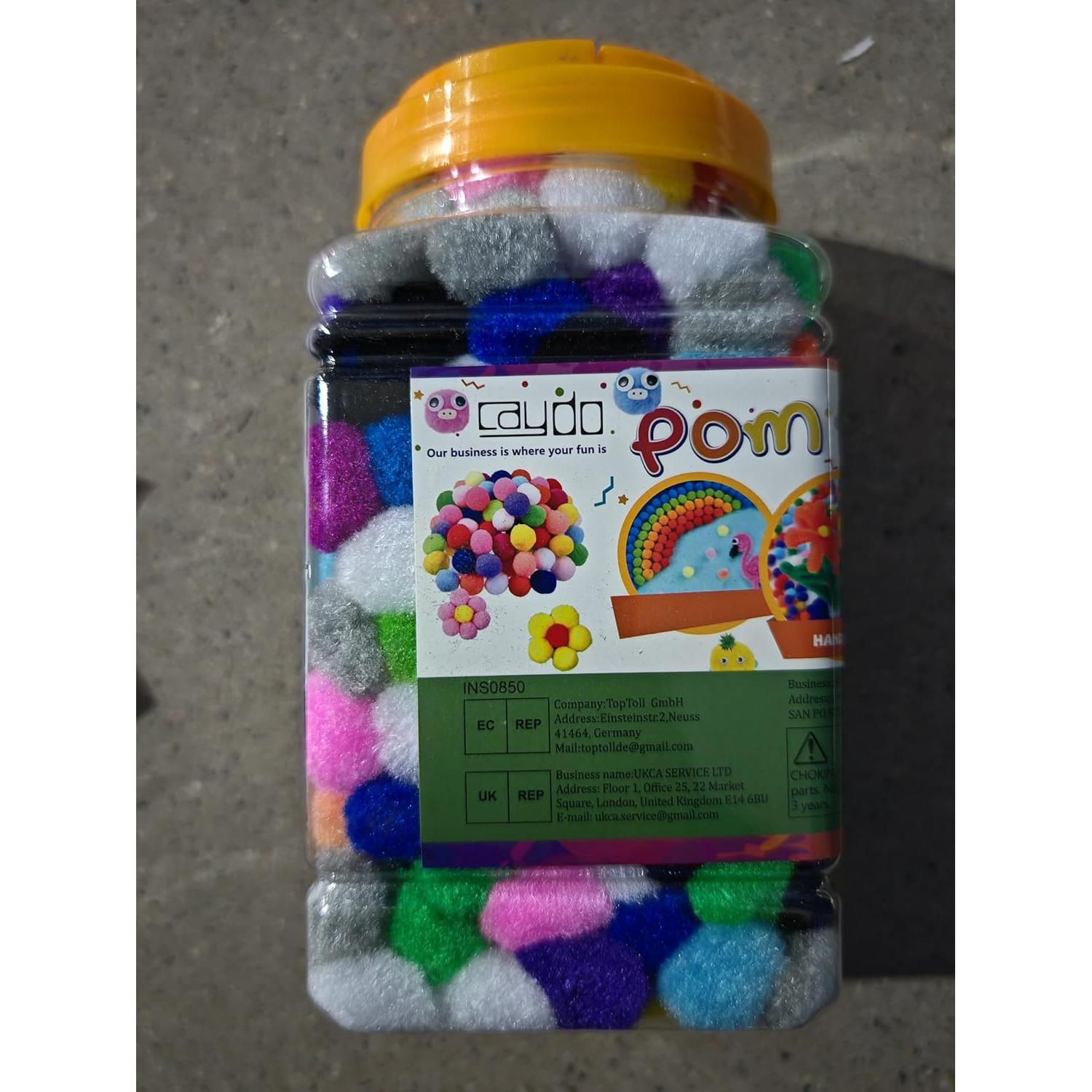 Juego de Pompones Multicolor Caydo 1400 Piezas DIY Manualidades