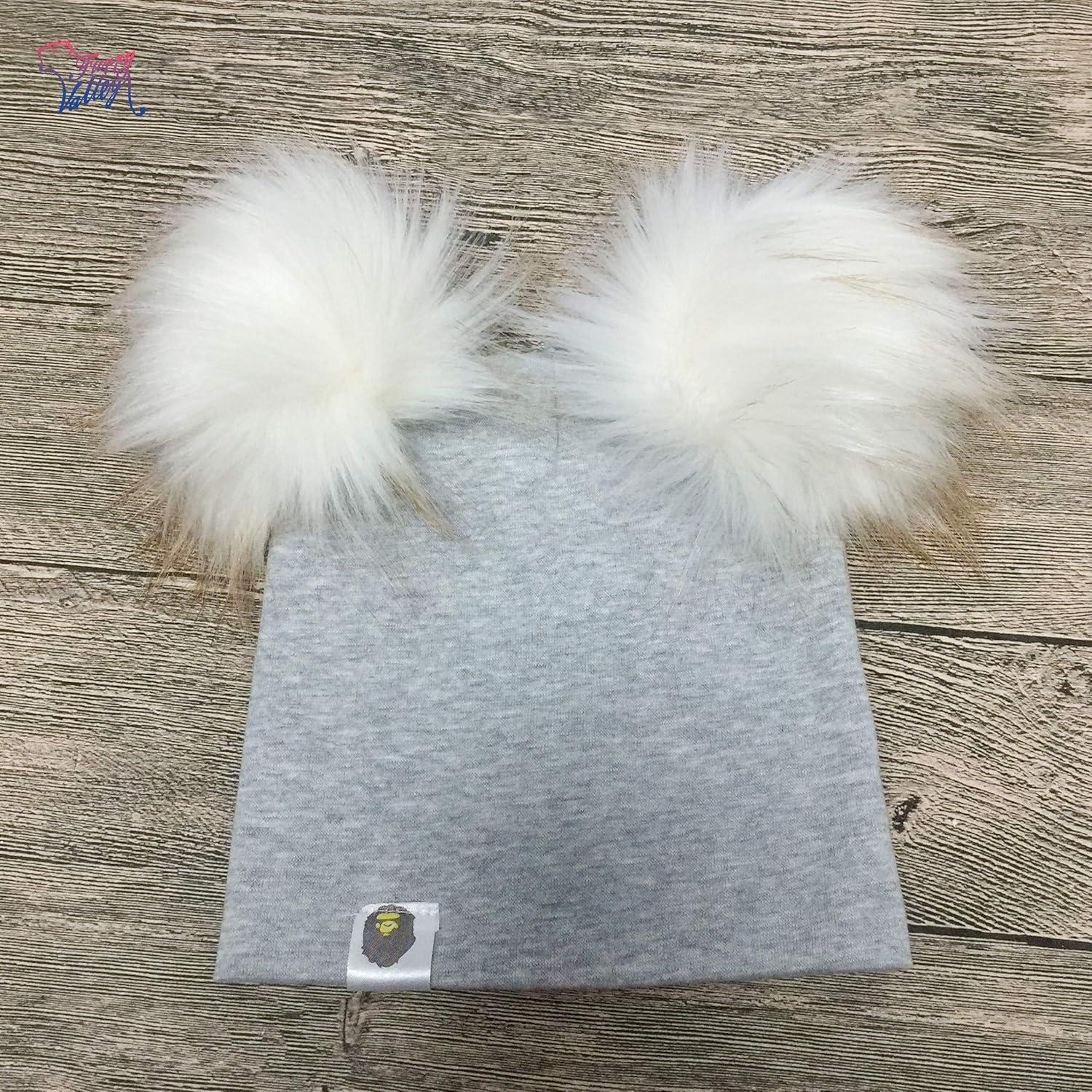 Pompones de Piel Sintética Furryvalley 15 cm 6pcs para Sombreros