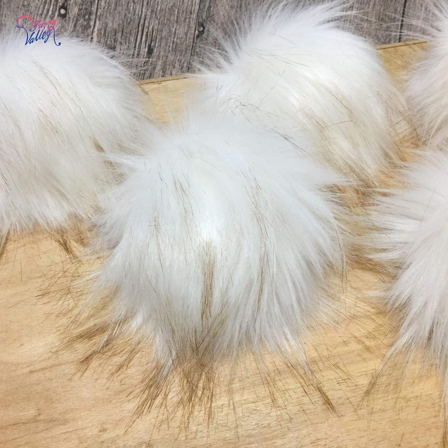 Pompones de Piel Sintética Furryvalley 15 cm 6pcs para Sombreros