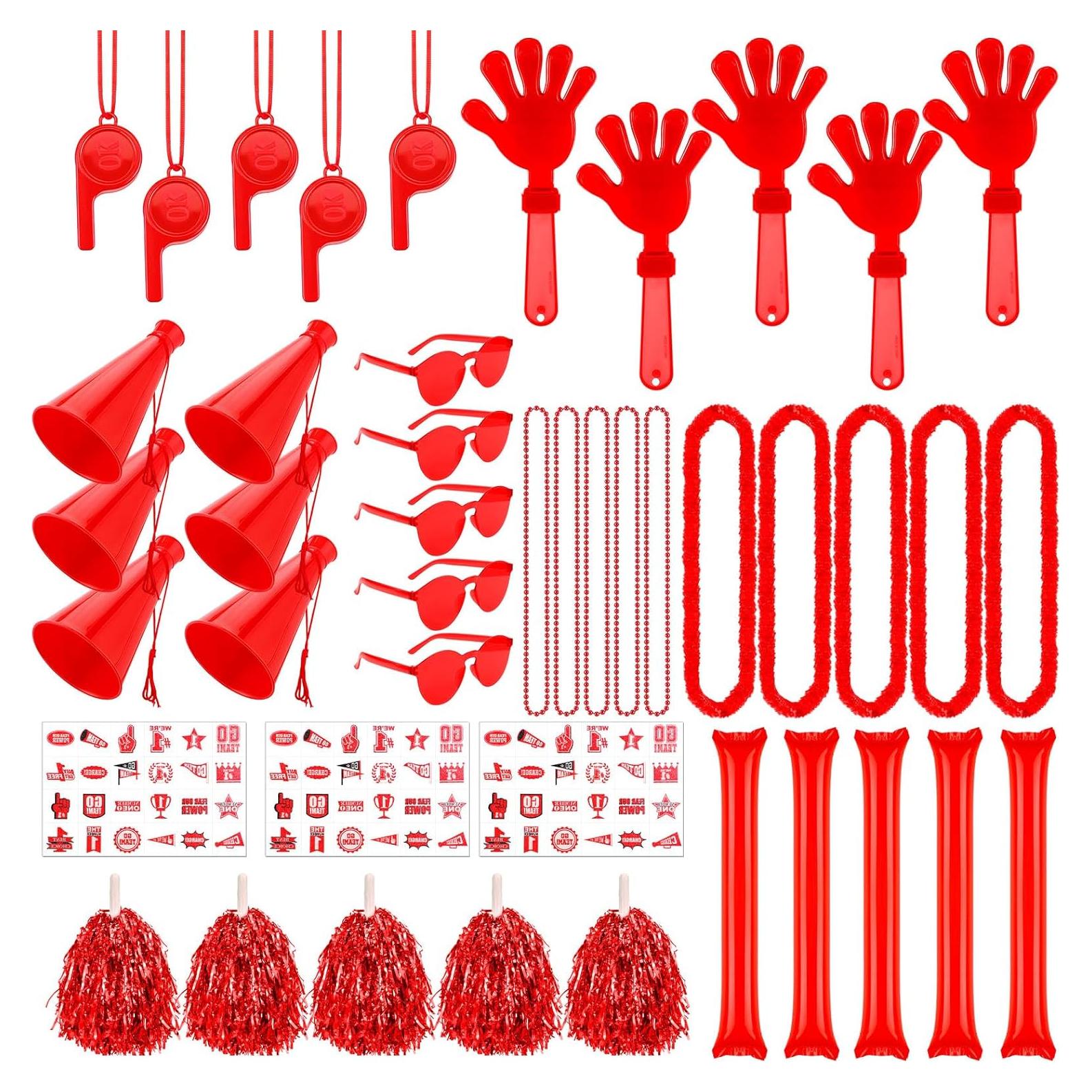 Soulchen 360 Pcs Accesorios de Espíritu Escolar Rojos