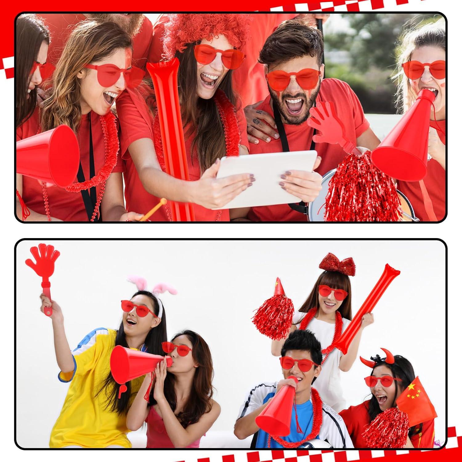 Soulchen 360 Pcs Accesorios de Espíritu Escolar Rojos