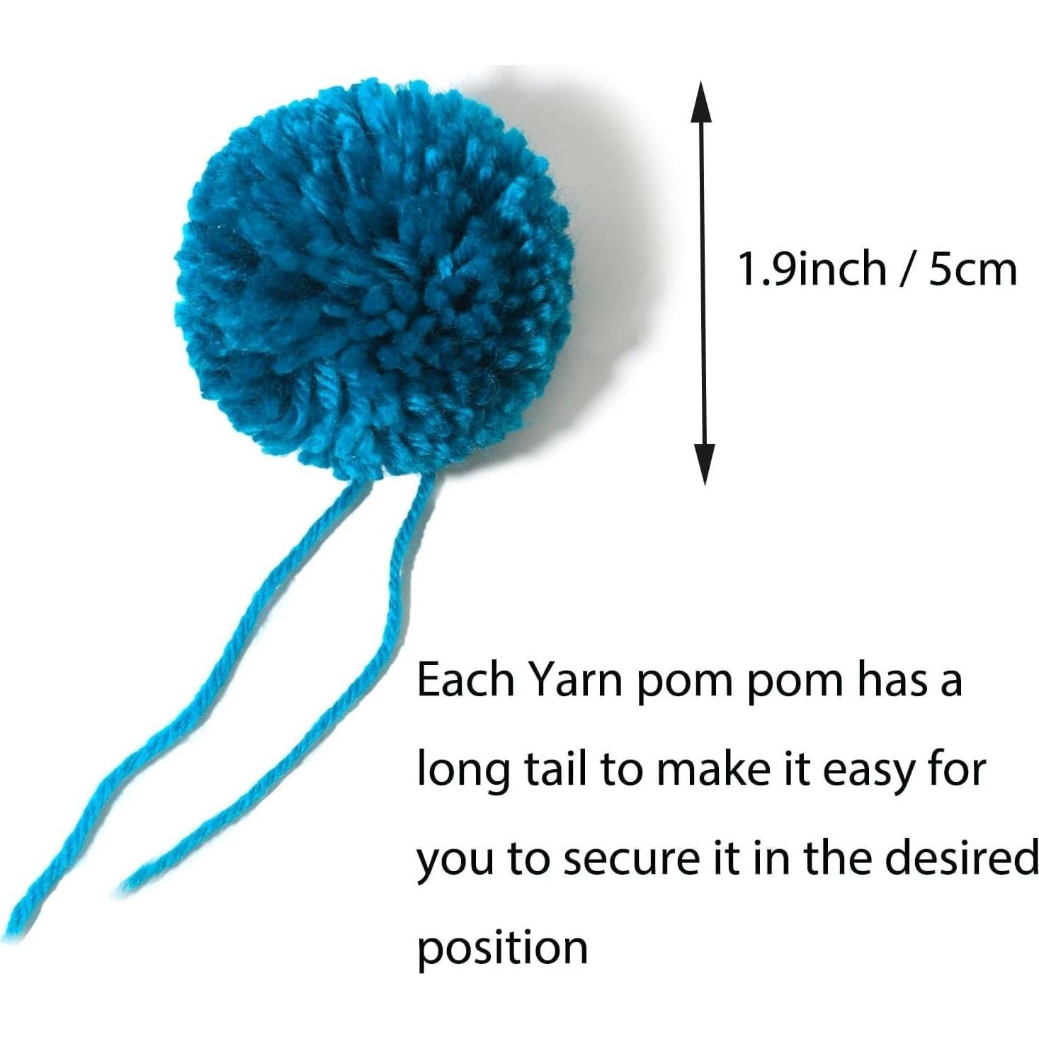 20 Pompones de Hilo Acrílico 5 cm - Decoración DIY LF