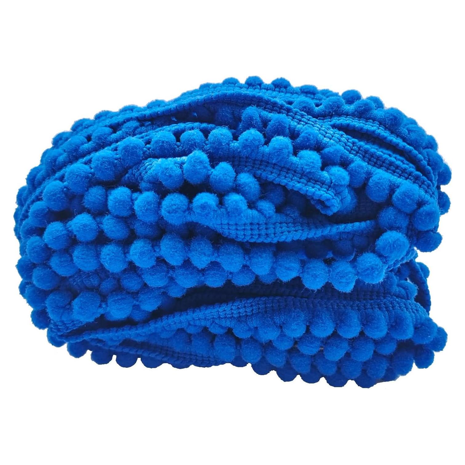 Mini Pom Pom Trim 7.32m 5mm Azul Real MONIDOOR