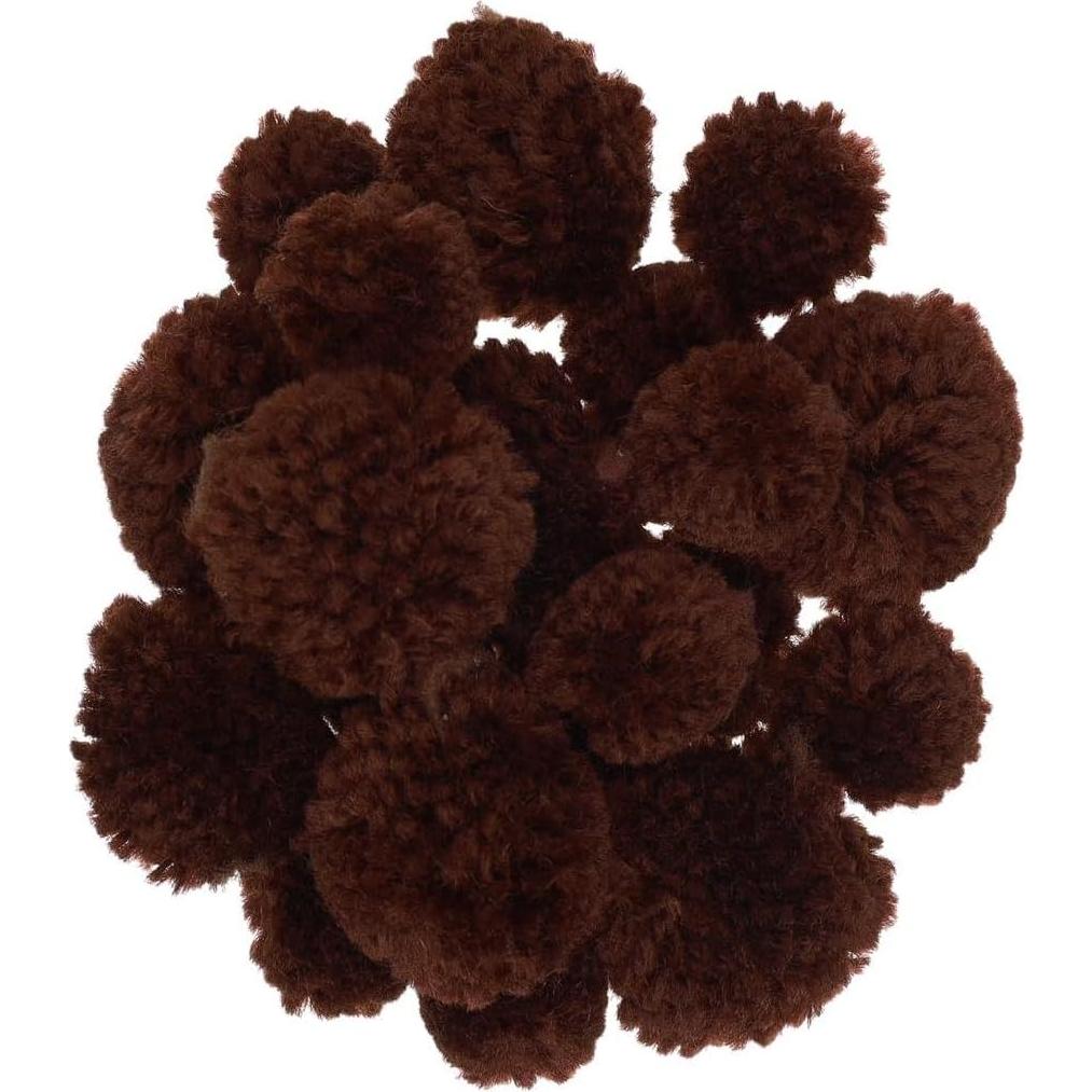 Pompones Marrones 20 Piezas 25-38mm Esenciales de Ocio