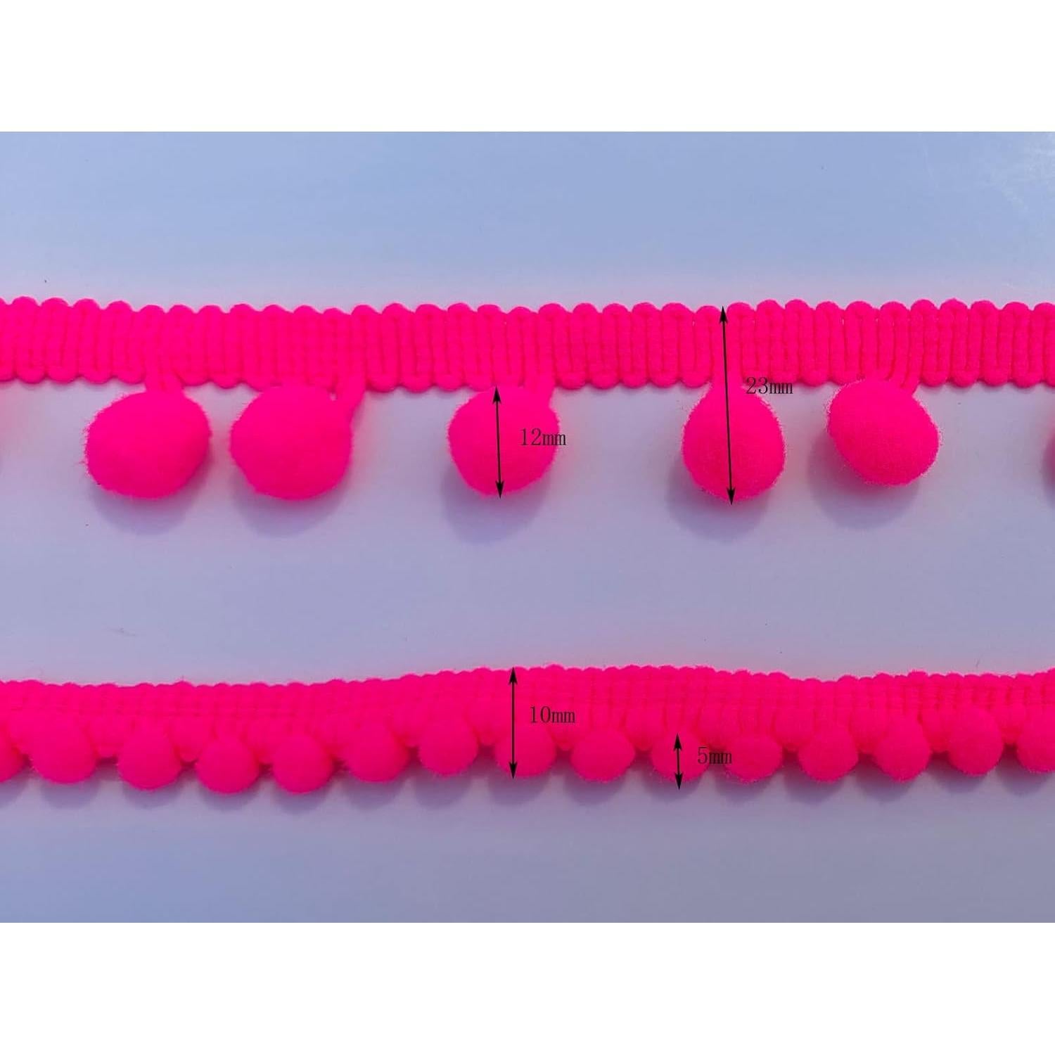 Borlas Flecos 10 Colores 12mm ABOKOY para Manualidades 9.14m