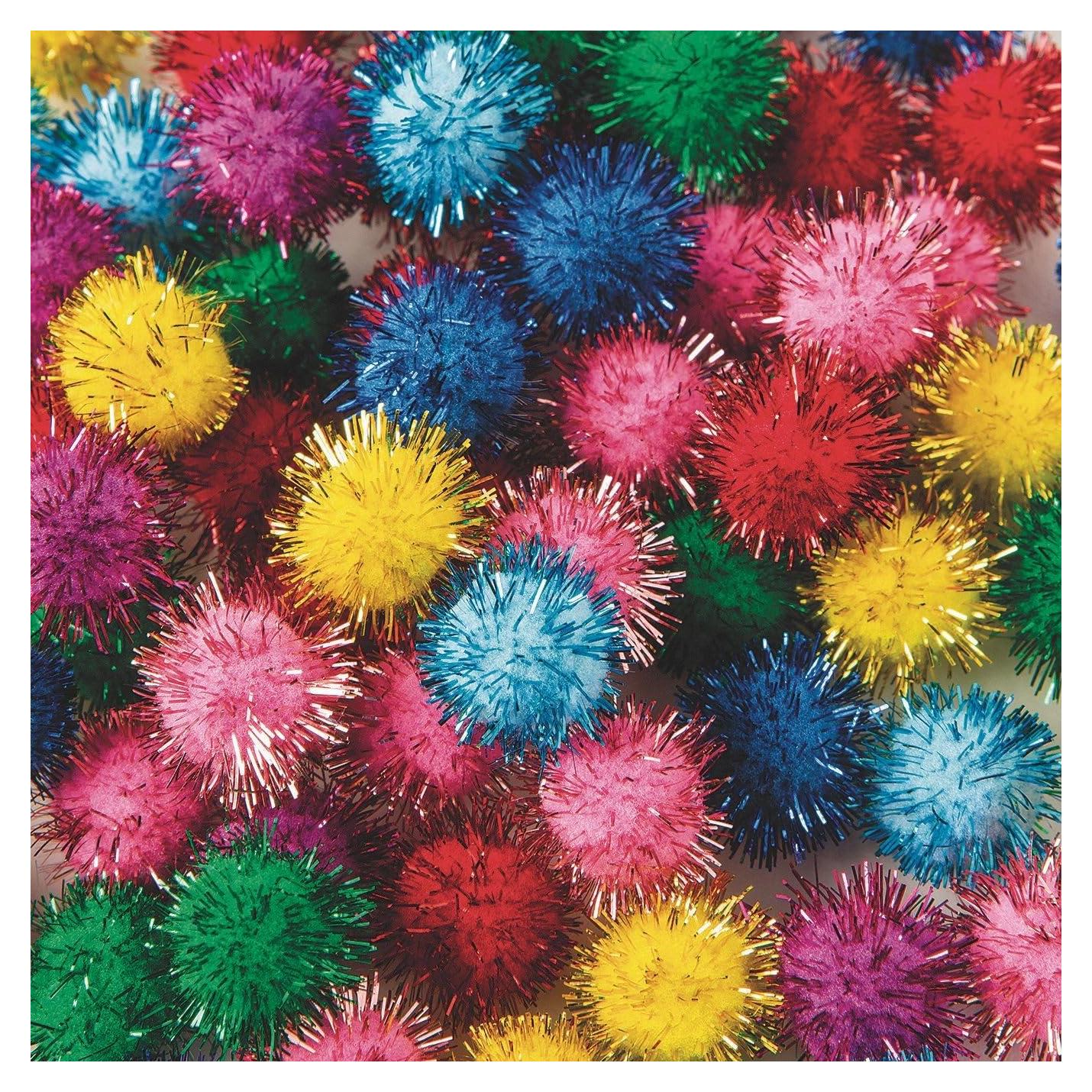 Pompones Brillantes S&S Worldwide 80 Piezas 1.27 cm