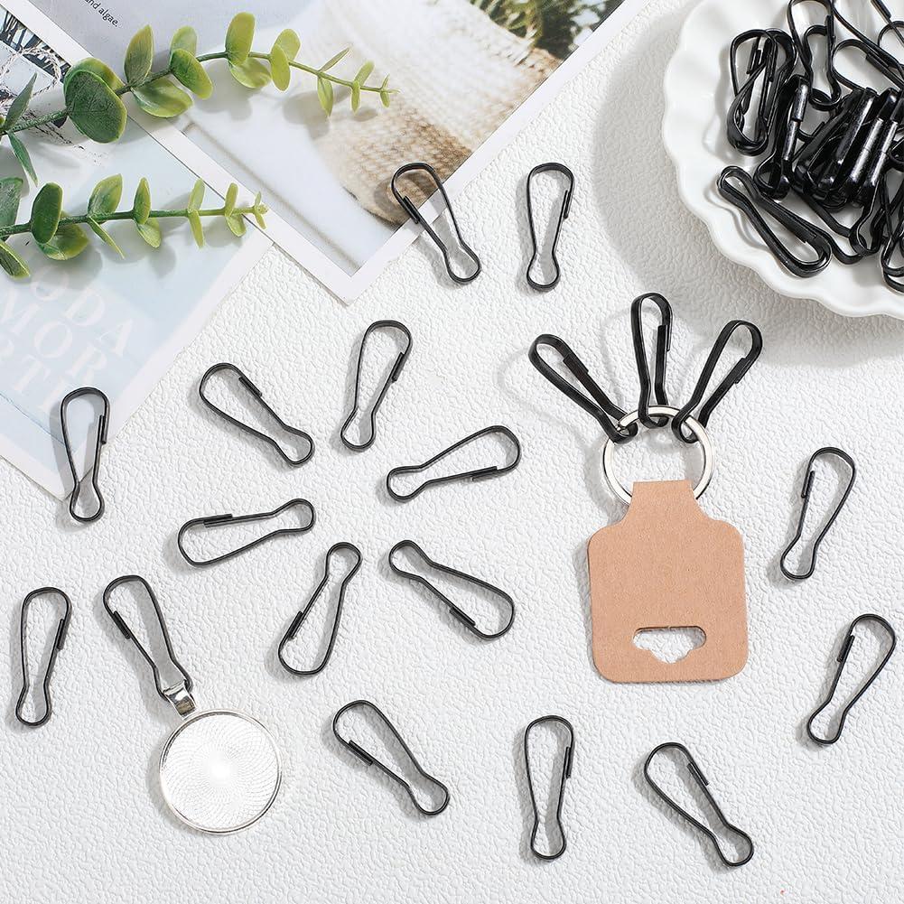 50 Ganchos de Resorte de Metal Negro SOFPLATE 31.5mm para DIY