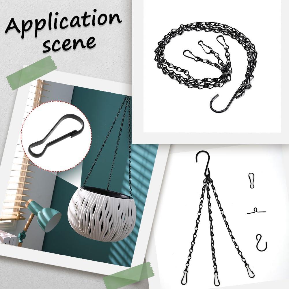 50 Ganchos de Resorte de Metal Negro SOFPLATE 31.5mm para DIY