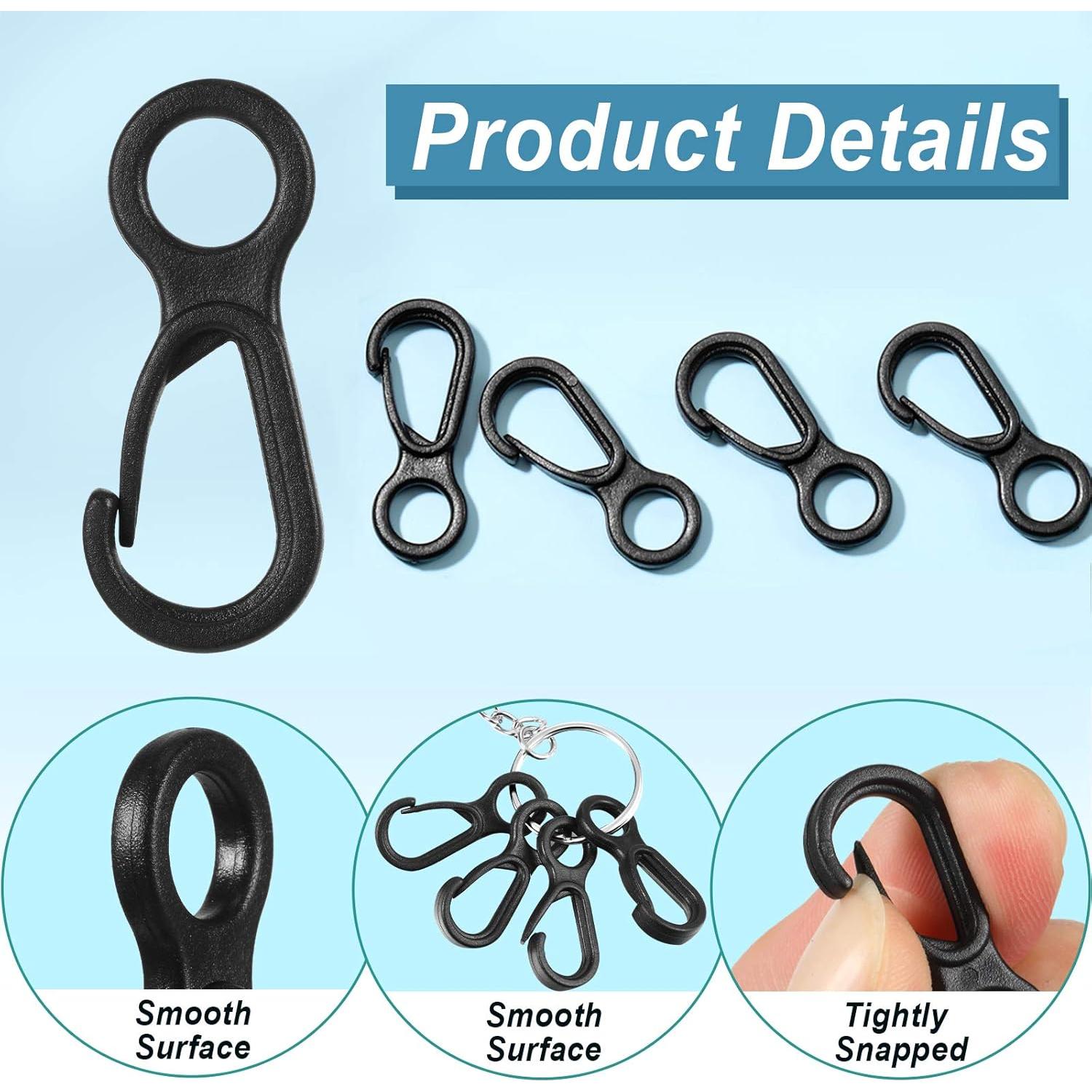 100 Ganchos de Lanyard Plástico Syhood para Manualidades