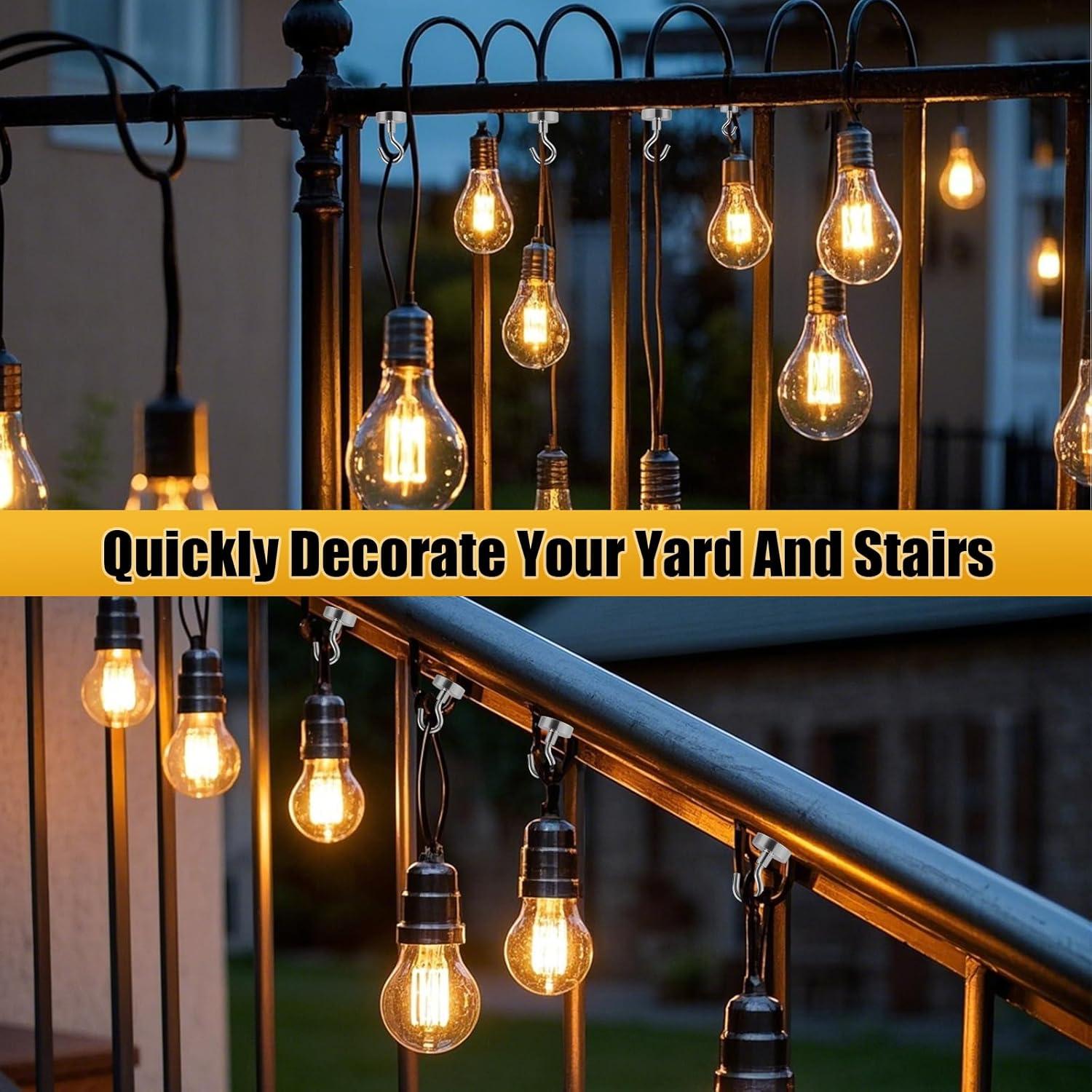 Ganchos Magnéticos DIYMAG 30lbs (13.6kg) Plata - 6 Paquete