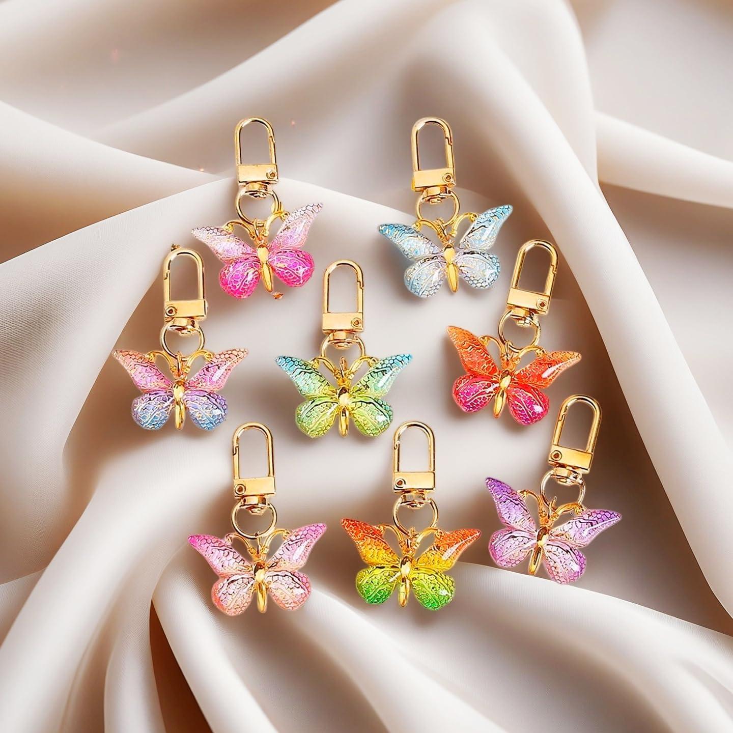 60 Ganchos de Llavero Giratorios KJML DIY Coloridos 32mm