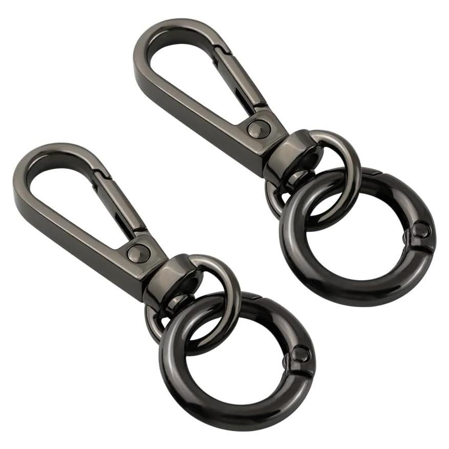 Ganchos giratorios TANJUN con anillos para llaves - 2 piezas
