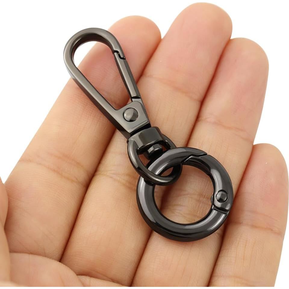 Ganchos giratorios TANJUN con anillos para llaves - 2 piezas