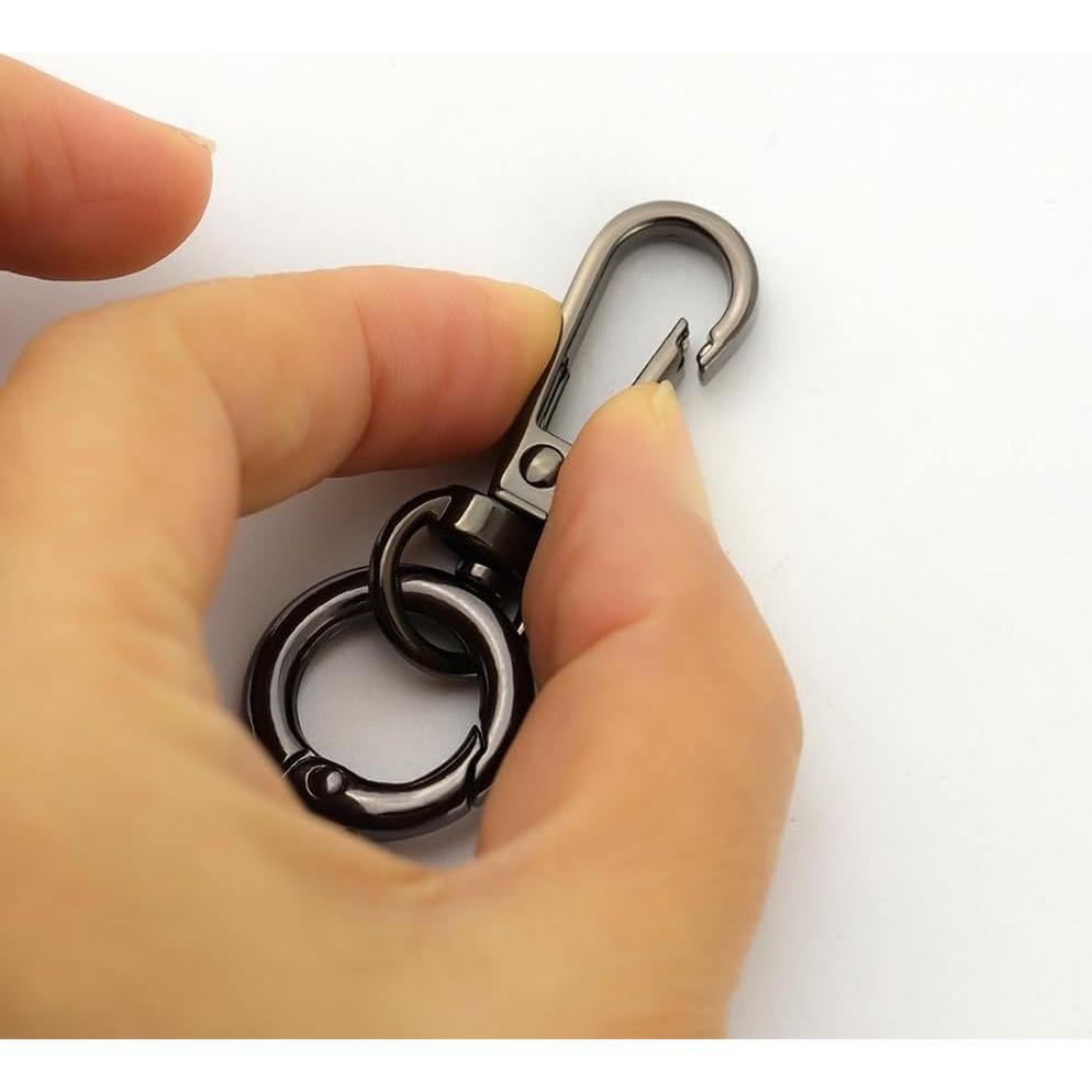 Ganchos giratorios TANJUN con anillos para llaves - 2 piezas