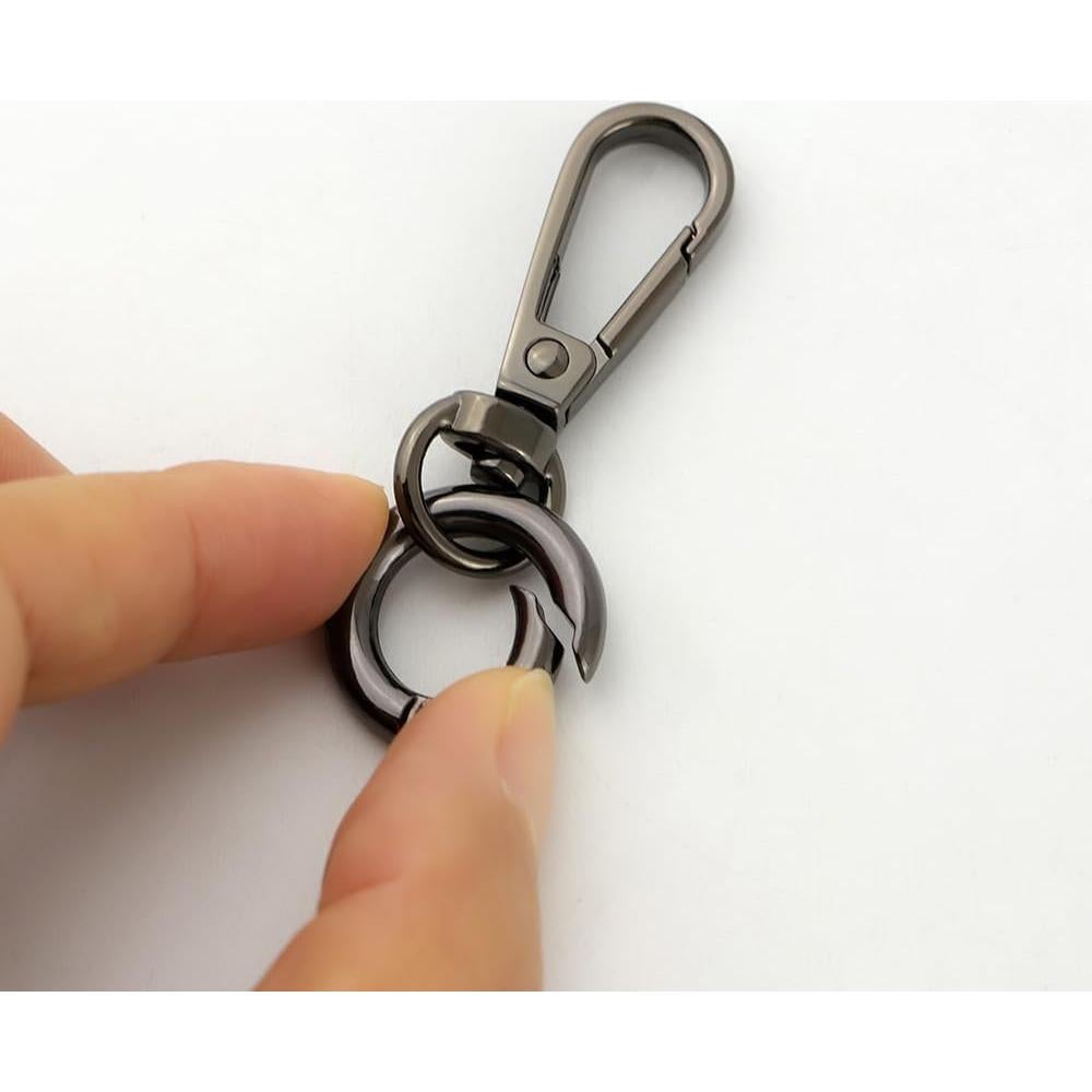 Ganchos giratorios TANJUN con anillos para llaves - 2 piezas