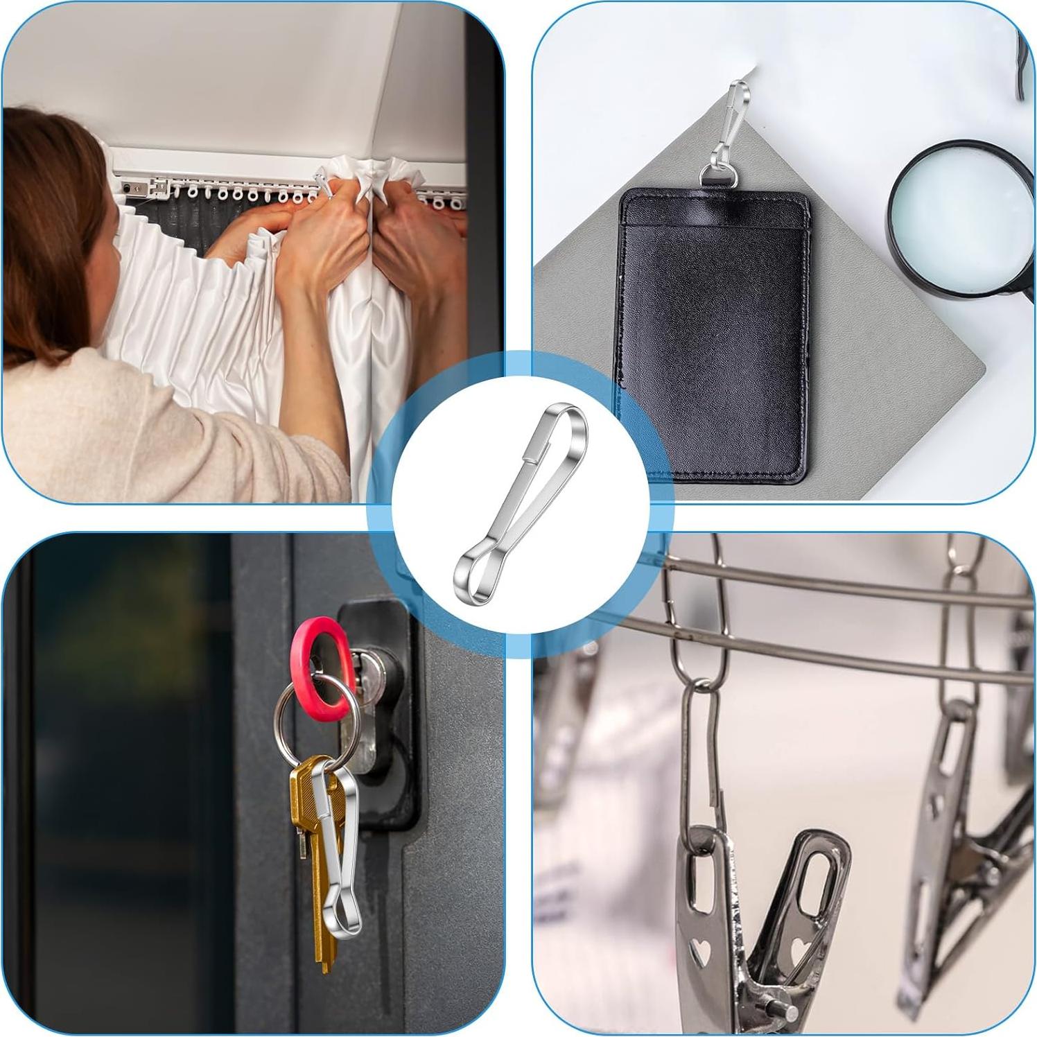 30 Clips de Bandera de Acero Inoxidable LIQWEI 4cm