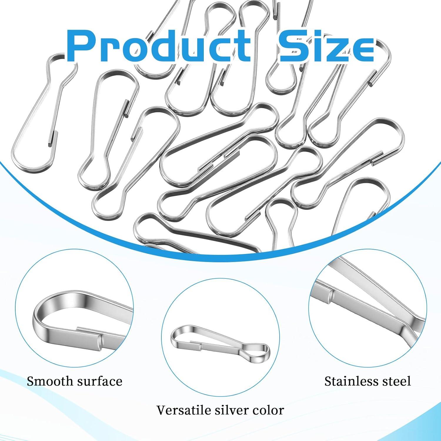 30 Clips de Bandera de Acero Inoxidable LIQWEI 4cm