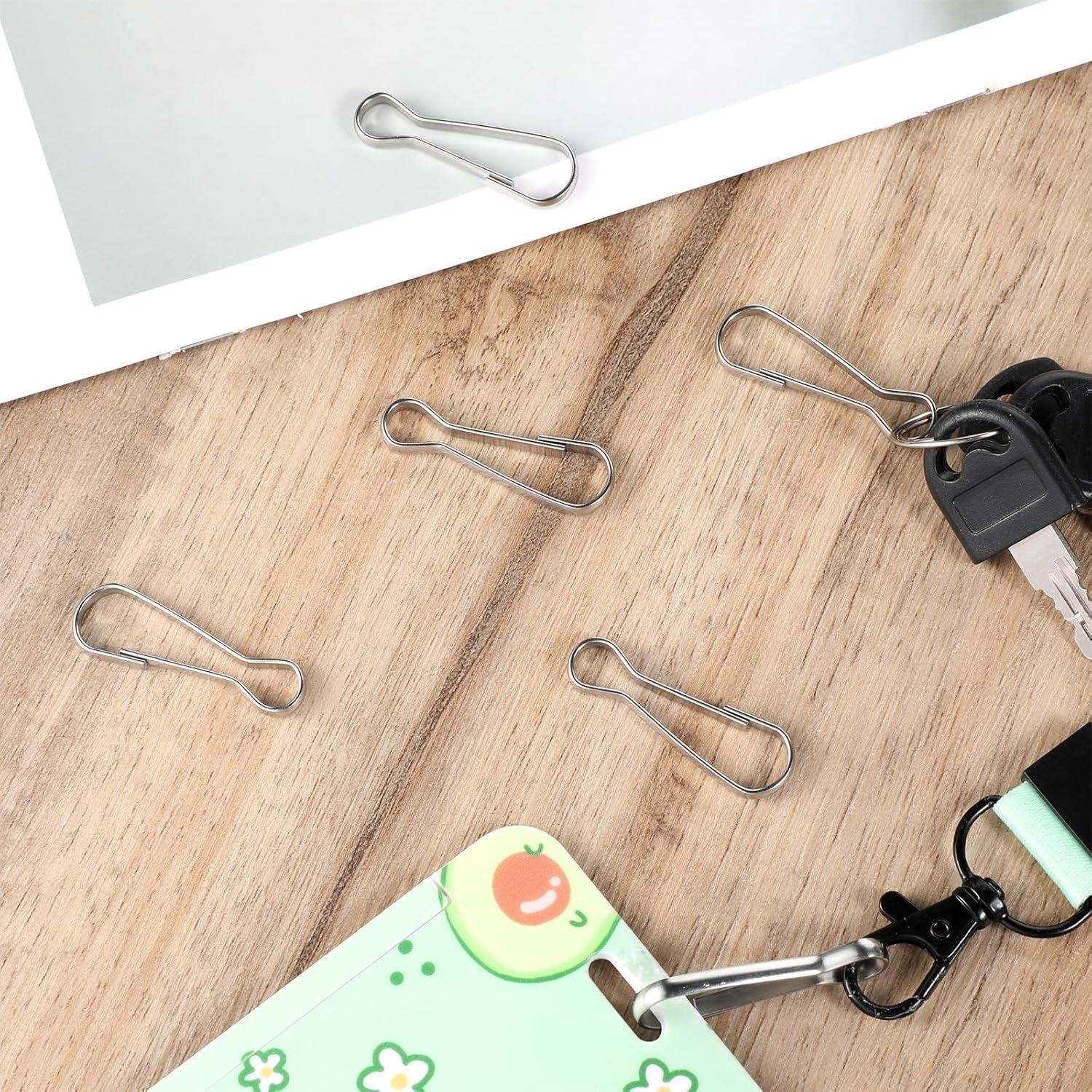 30 Clips de Bandera de Acero Inoxidable LIQWEI 4cm