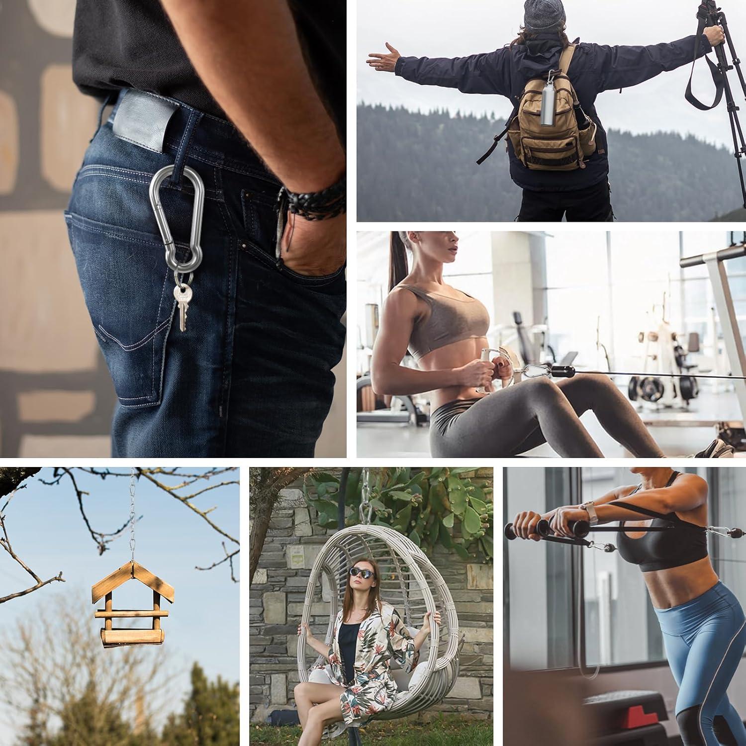 Ganchos de Clip KINLINK M4 de Acero Inoxidable 10pcs 3.98cm