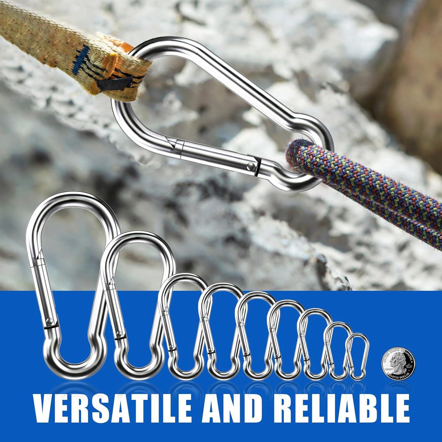 Ganchos de Clip KINLINK M4 de Acero Inoxidable 10pcs 3.98cm