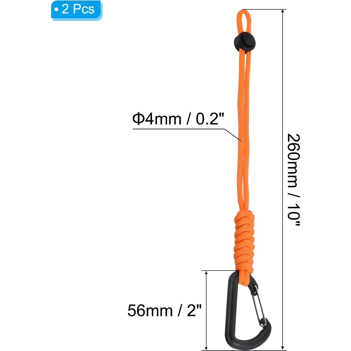 Llaveros de Paracord PATIKIL Naranja 26cm Ajustable para Camping