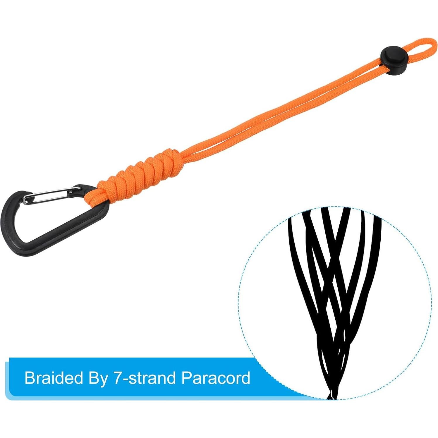 Llaveros de Paracord PATIKIL Naranja 26cm Ajustable para Camping
