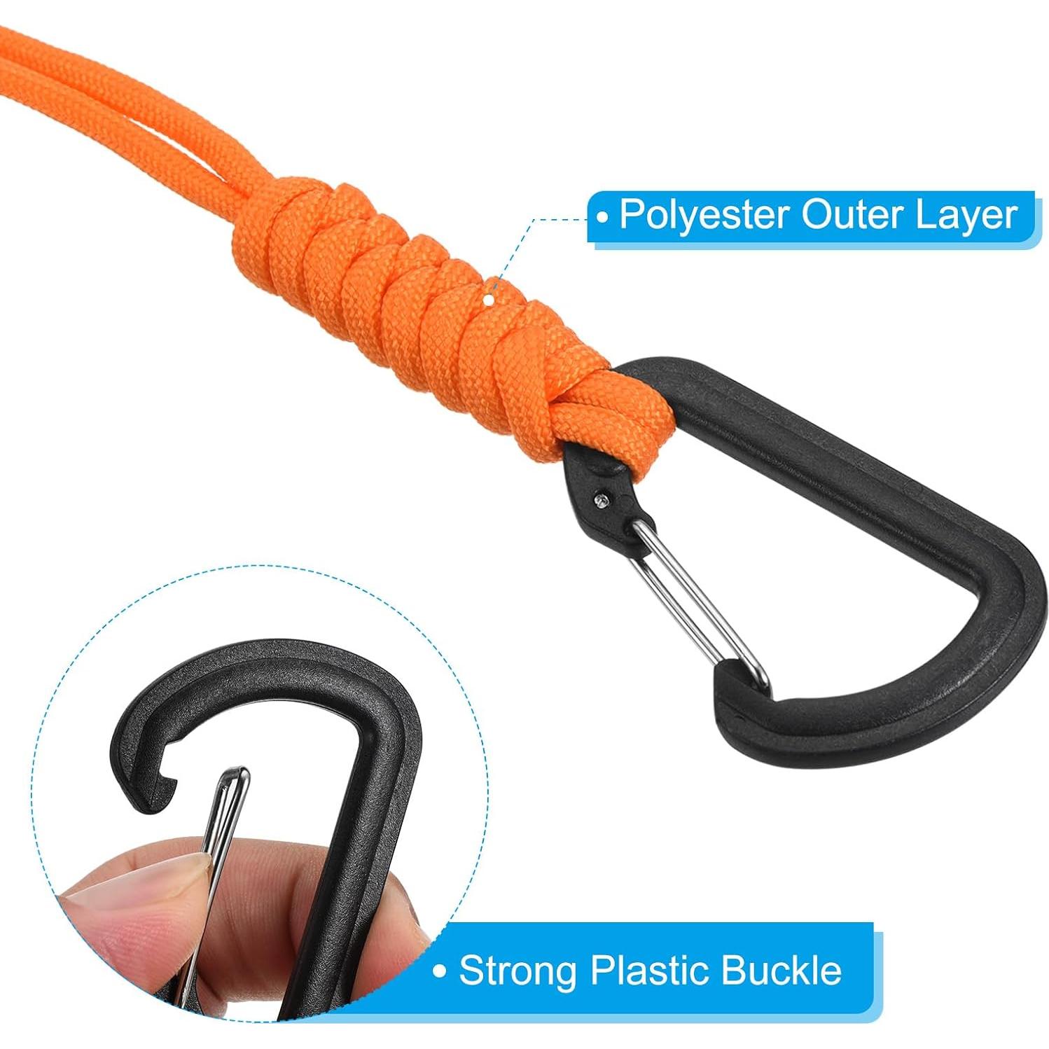 Llaveros de Paracord PATIKIL Naranja 26cm Ajustable para Camping