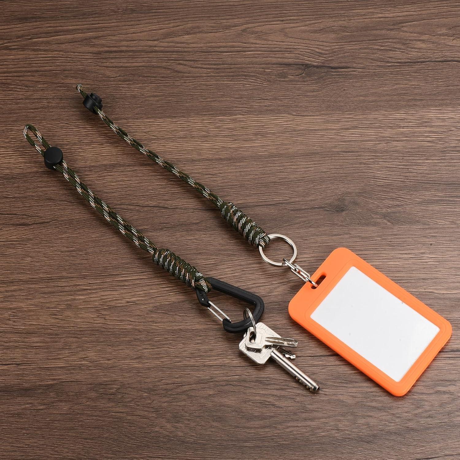 Llaveros de Paracord PATIKIL Naranja 26cm Ajustable para Camping