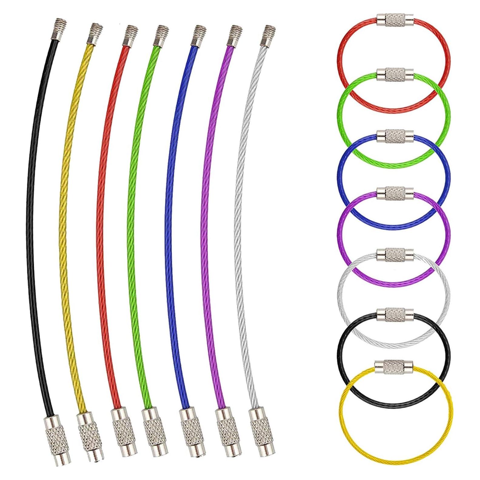 AMUU Anillos de Alambre de Acero Inoxidable 14pcs 16cm