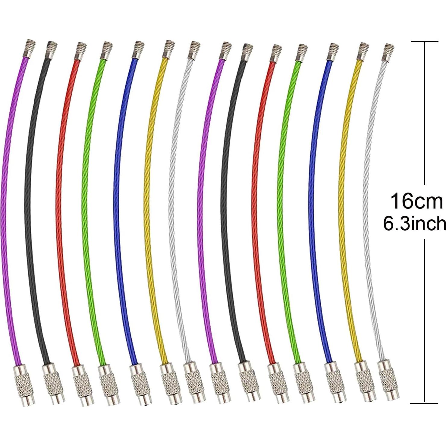 AMUU Anillos de Alambre de Acero Inoxidable 14pcs 16cm