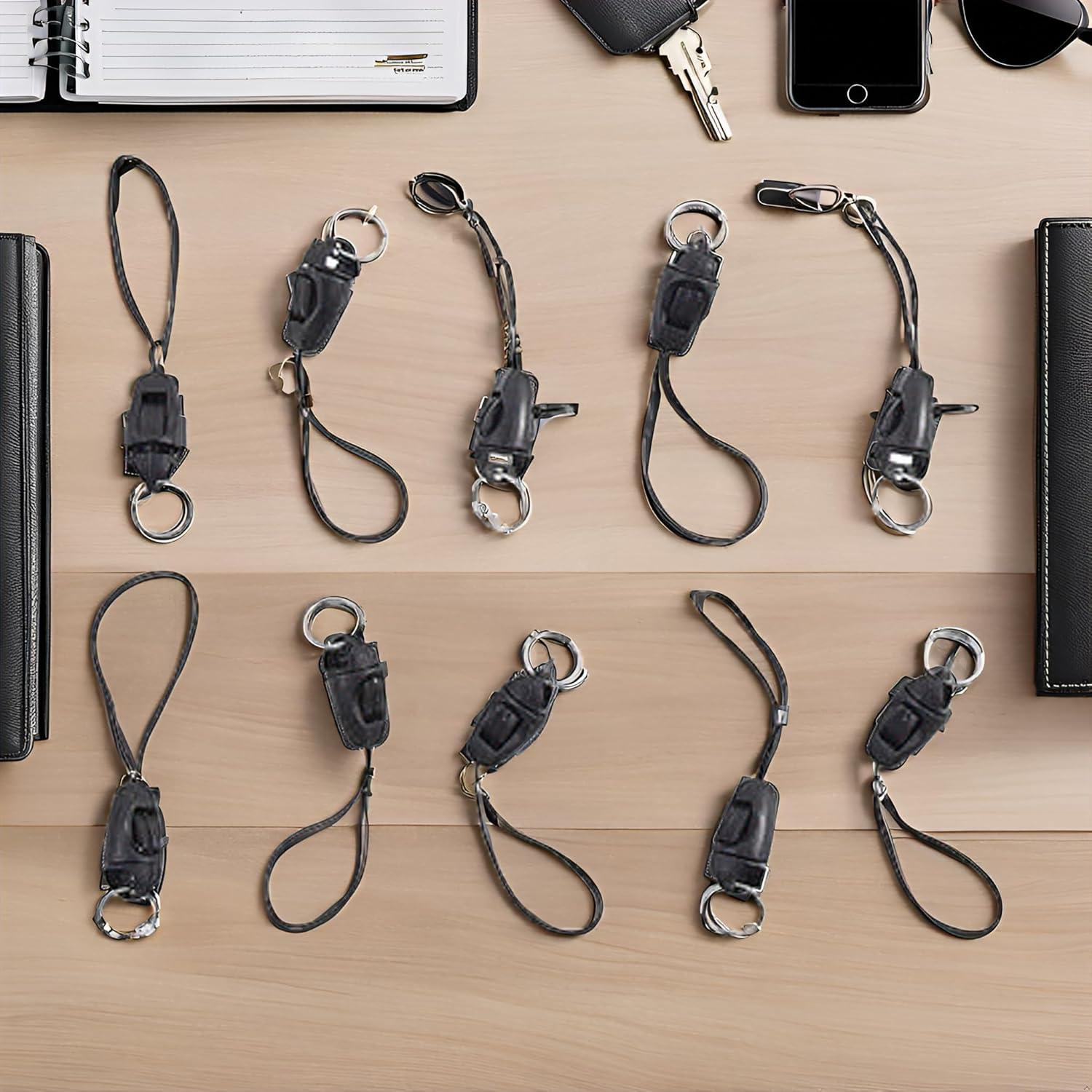 10 Hebillas Desmontables Negras Antipérdida para Teléfonos