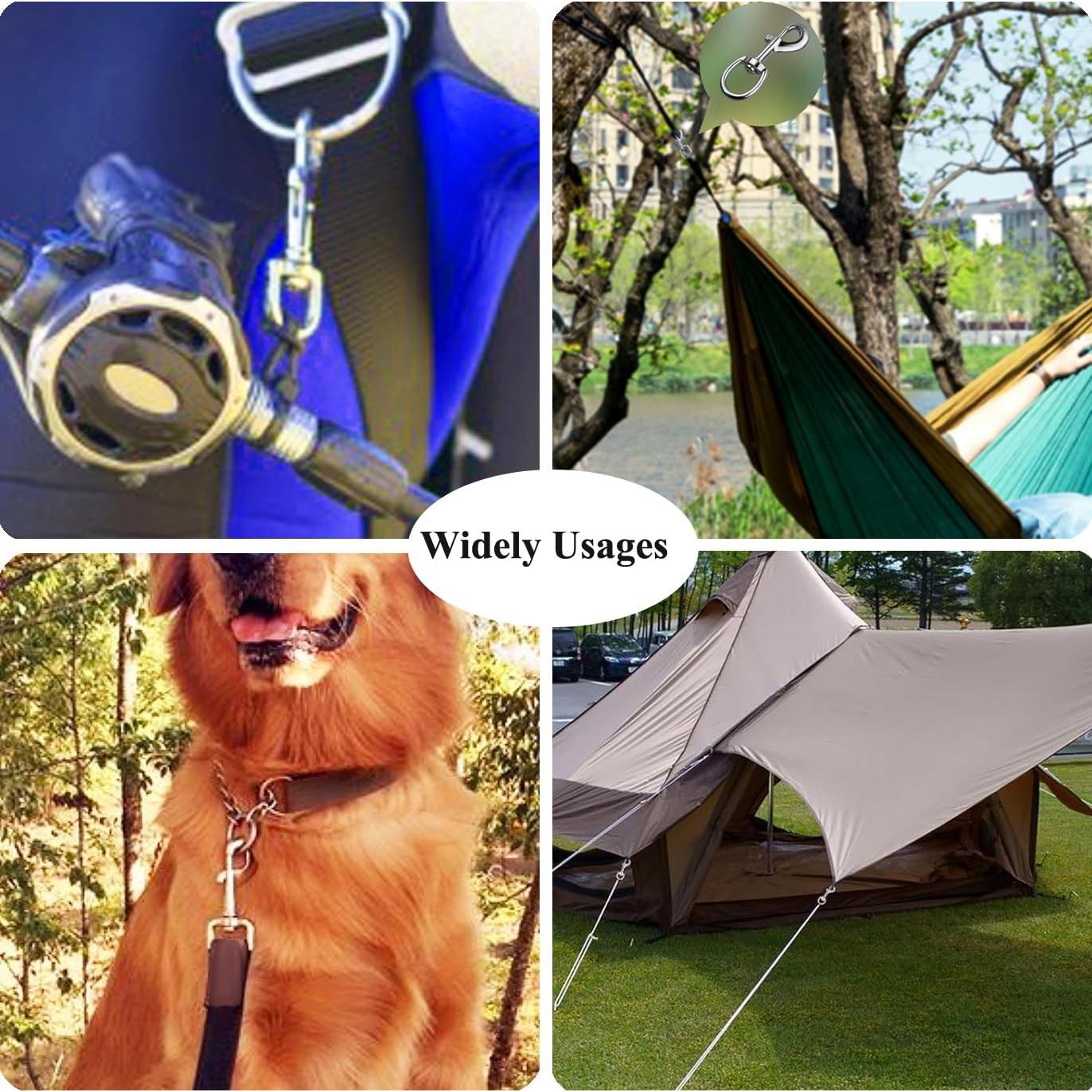 4 Ganchos Giratorios Niquelados Huouo 8.89 cm Alta Resistencia