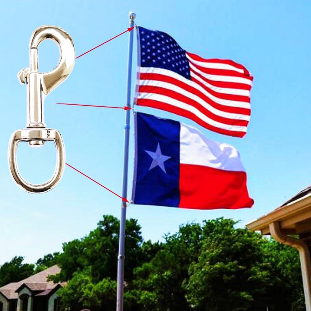 4 Ganchos Giratorios Niquelados Huouo 8.89 cm Alta Resistencia