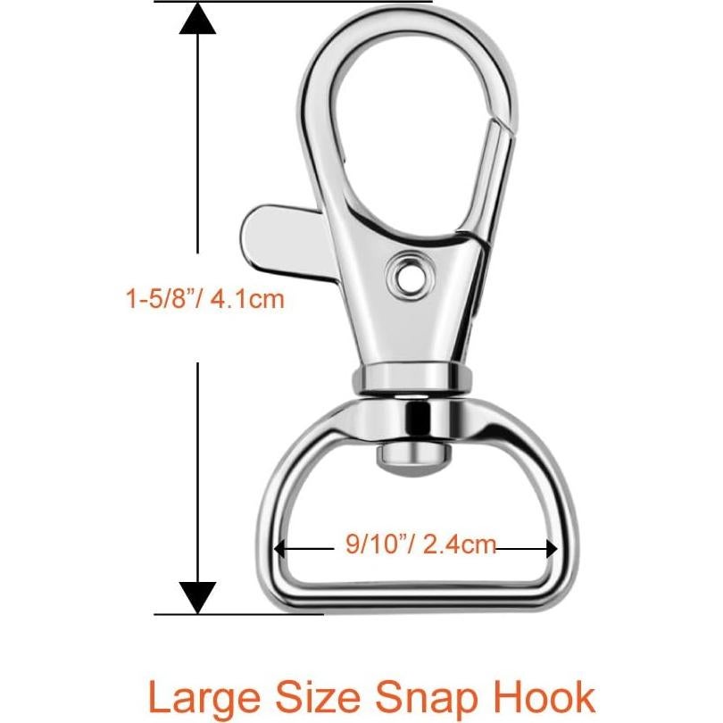 Ganchos Giratorios de Metal PAXCOO 100 Pcs 4.13 cm