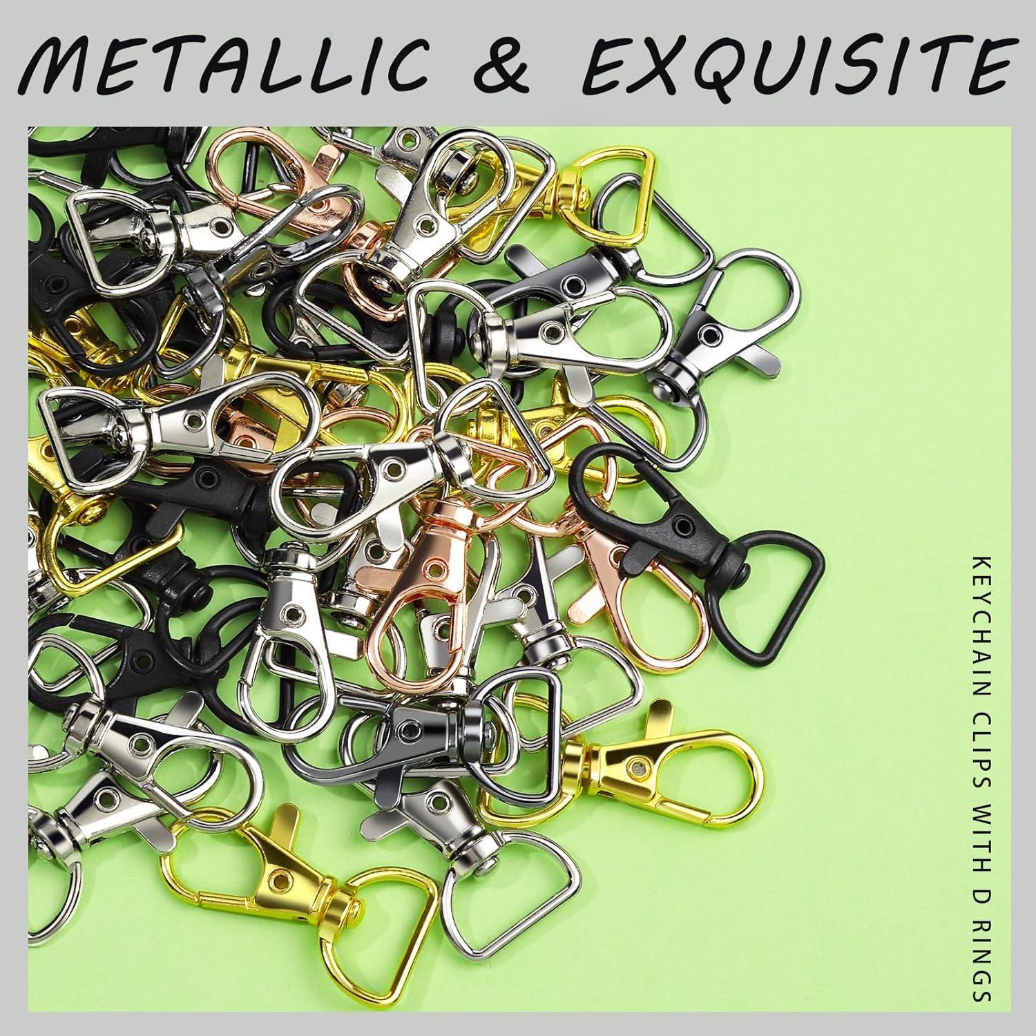 LEOBRO 60 Ganchos de Garra de Langosta para Llaveros - 5 Colores