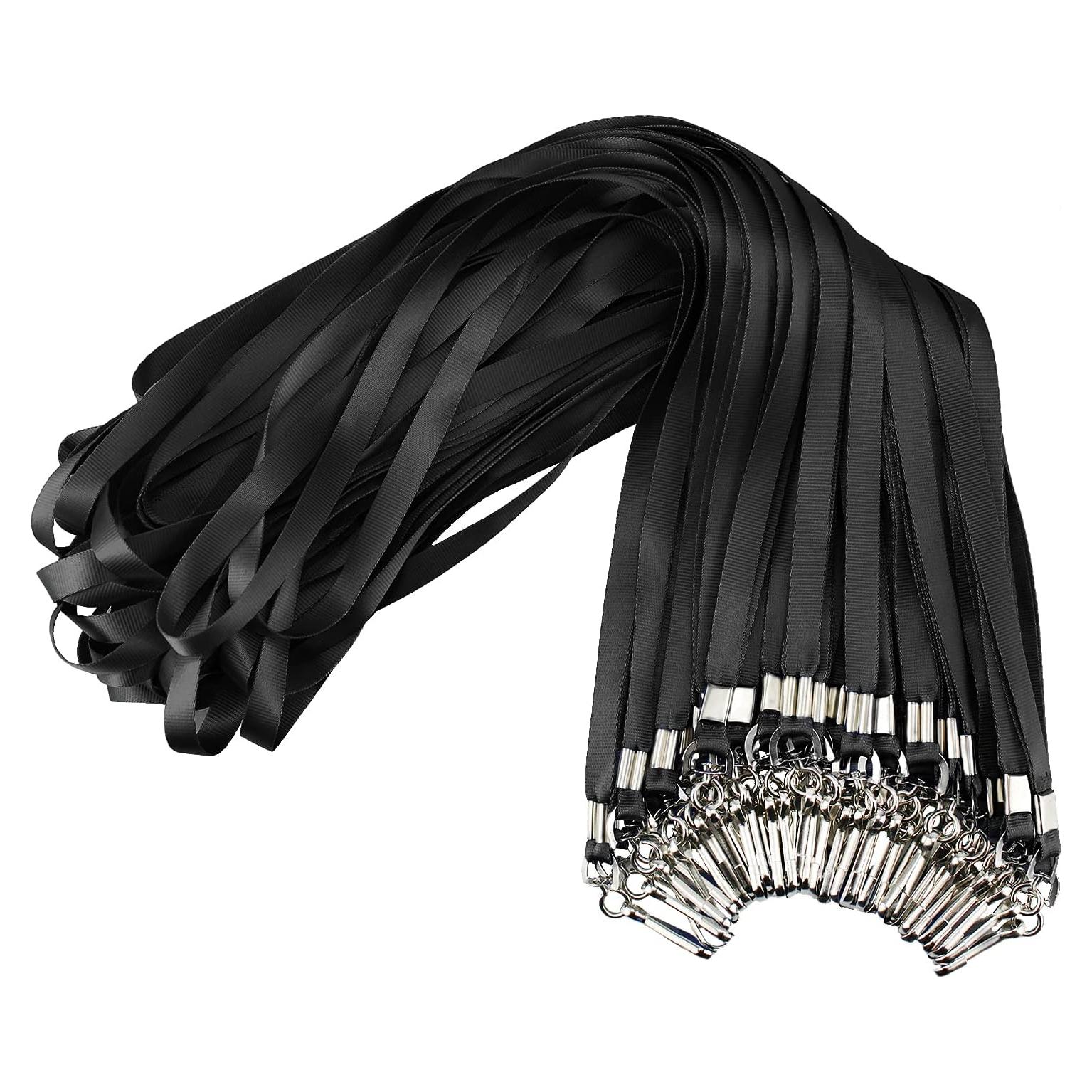 Cintas Negras de Nylon Korty 50 Paquetes con Clip Giratorio