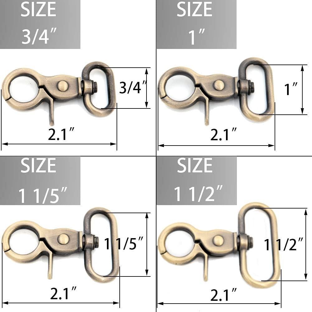 Ganchos de Disparo Metalizados Loosco - 6 Piezas 2.54 cm